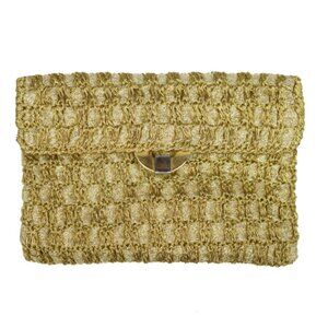 Vintage Italian 1970s Rodo Gold and Silver Crossbody/Clutch